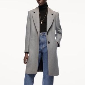 Zara light Grey/white Coat